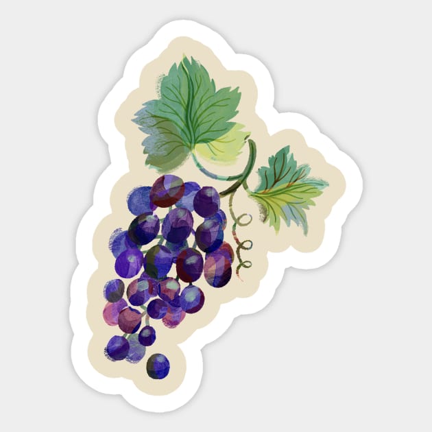 Grape Branch Sticker by Rebelform